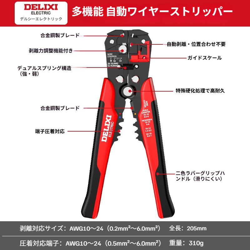 多機能 自動ワイヤーストリッパー（電工専用）